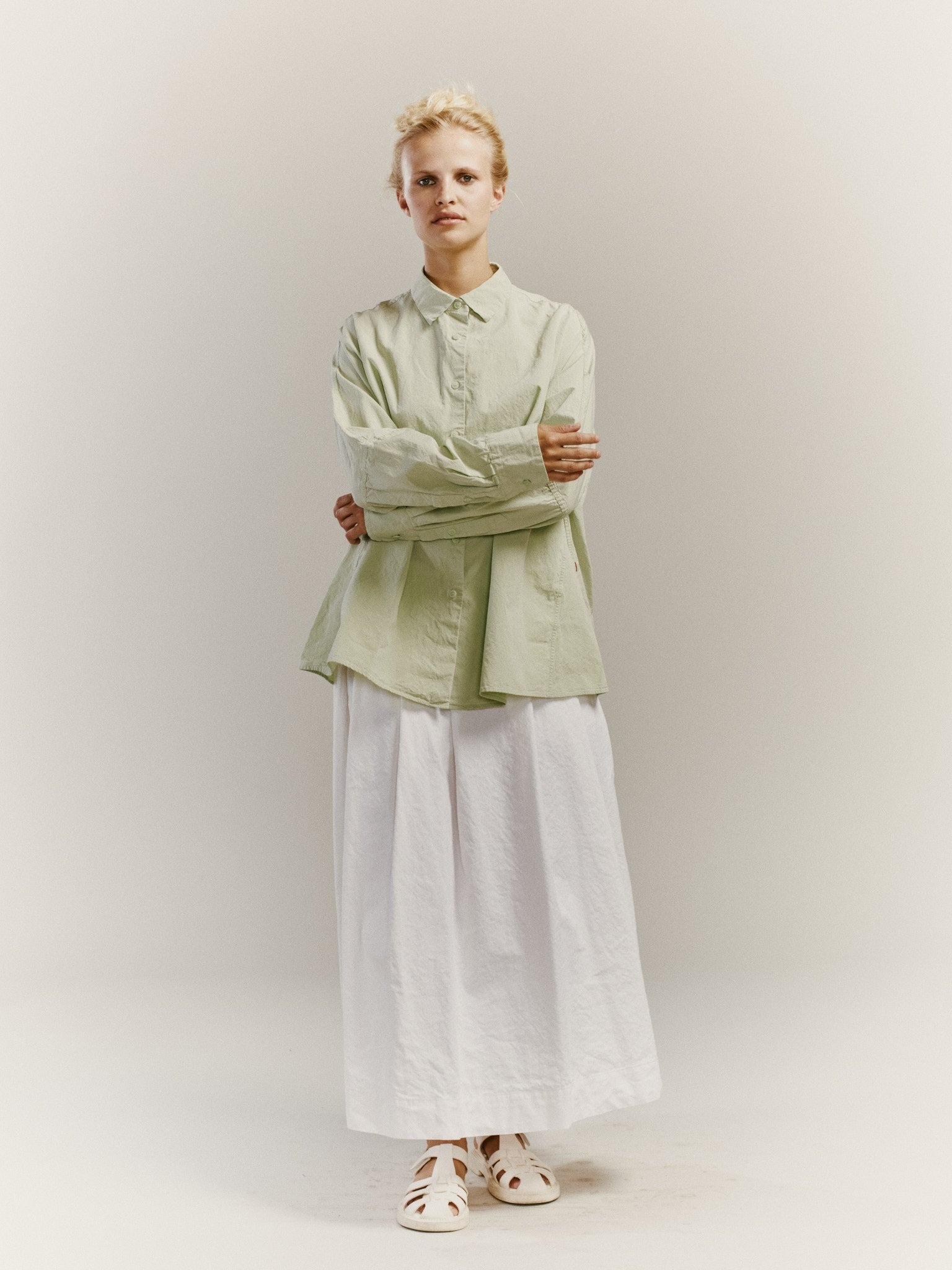 WAGA SOLEIL SHIRT - PAPER COT - JADE