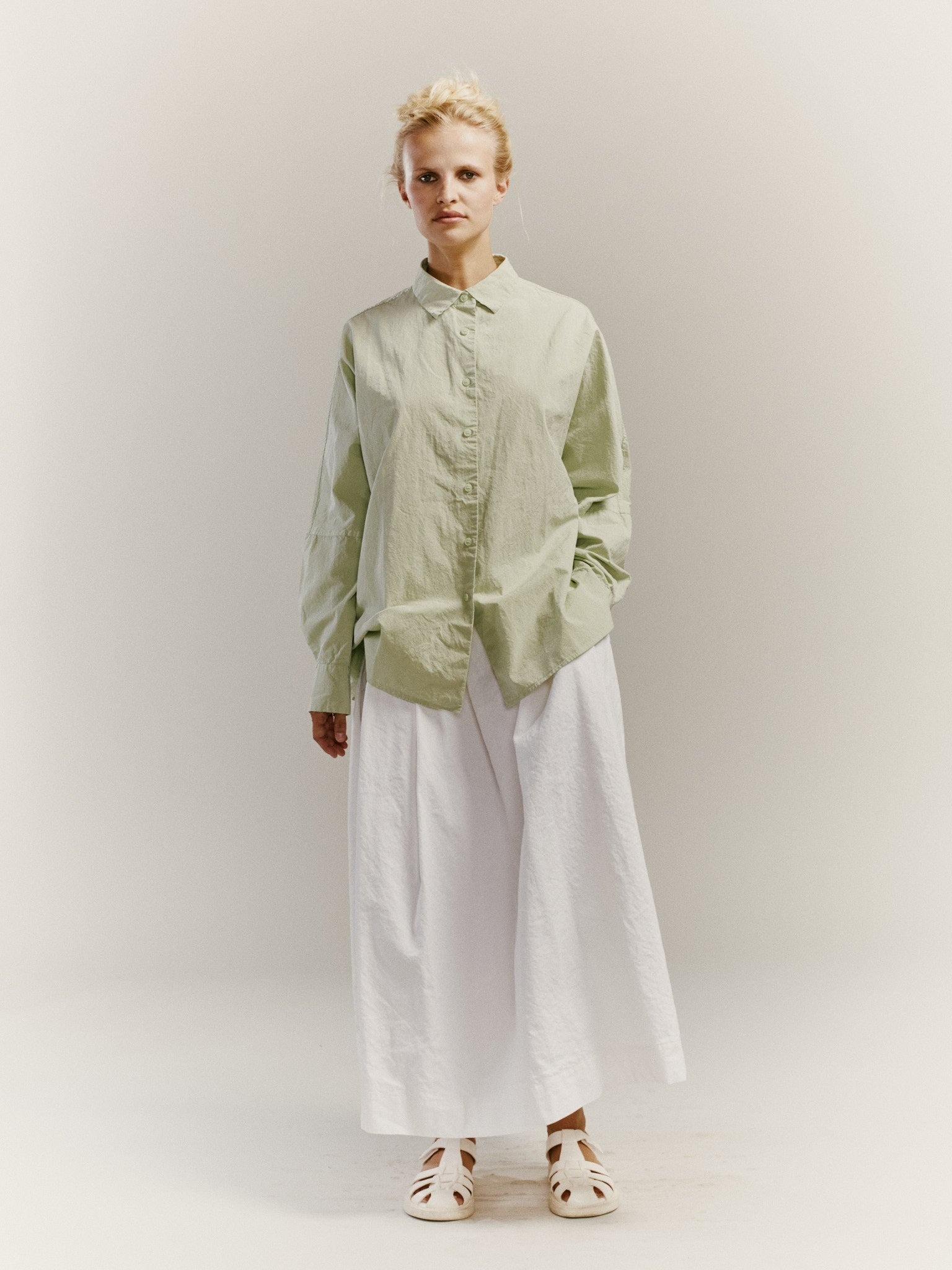 WAGA SOLEIL SHIRT - PAPER COT - JADE
