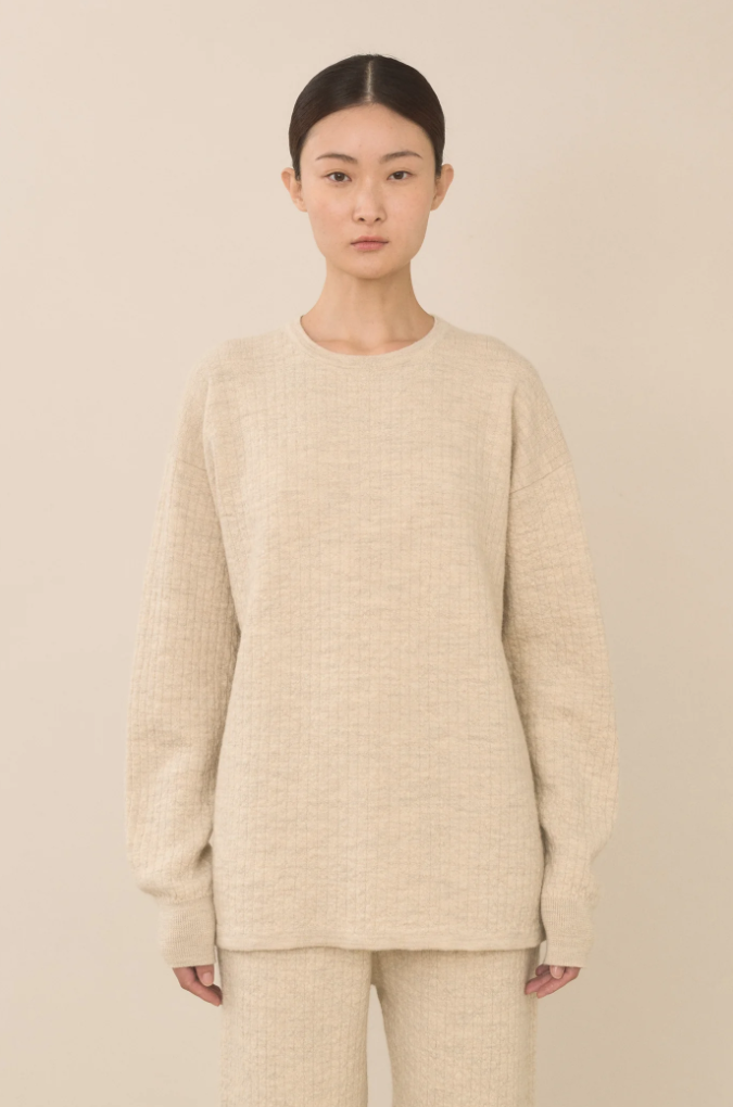 LAUREN MANOOGIAN FW24 LINE QUILT CREWNECK