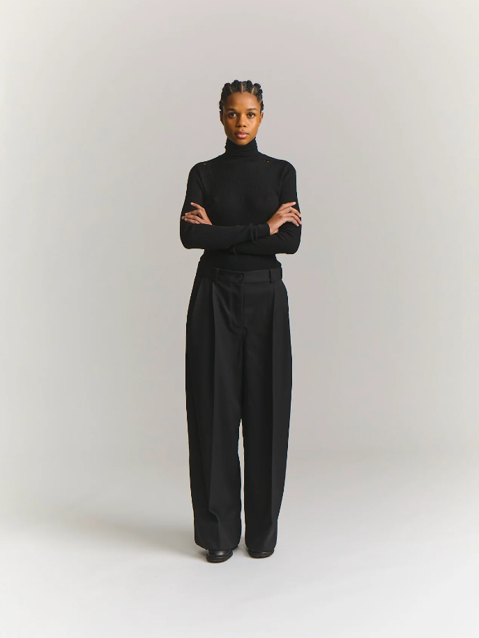 CASEY CASEY  SIENNA PANT - STRUCTURED TWILL - BLACK